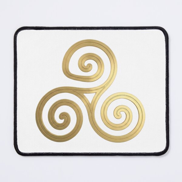 Item preview, The triskelion, a Celtic symbol of the Druids, symbolizes the mind-body-spirit triad, the cycle of life-death-rebirth, and the past-present-future. It was considered a protective amulet. designed and sold by Mollet Shop.
