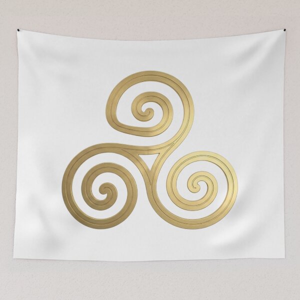 Item preview, The triskelion, a Celtic symbol of the Druids, symbolizes the mind-body-spirit triad, the cycle of life-death-rebirth, and the past-present-future. It was considered a protective amulet. designed and sold by Mollet Shop.