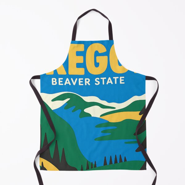 Item preview, Oregon - Beaver State - Vintage travel poster in the style of Fernand Léger designed and sold by PrintableTravel.
