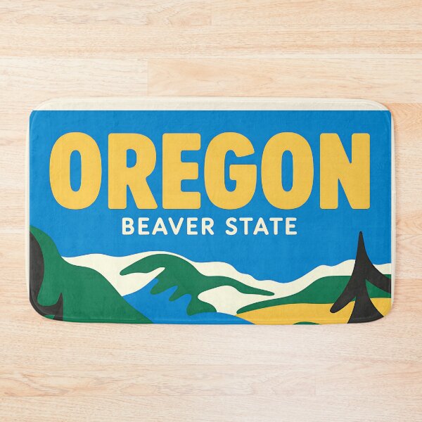 Item preview, Oregon - Beaver State - Vintage travel poster in the style of Fernand Léger designed and sold by PrintableTravel.