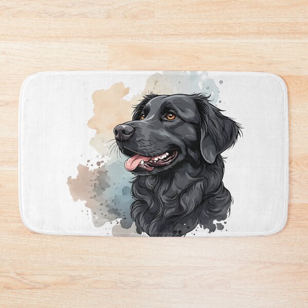 Item preview, Black Golden Retriever Portrait – Watercolor Style Dog Illustration designed and sold by Karolina’s Cozy Creations.