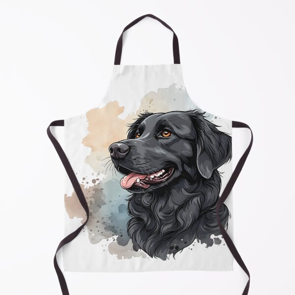 Item preview, Black Golden Retriever Portrait – Watercolor Style Dog Illustration designed and sold by Karolina’s Cozy Creations.