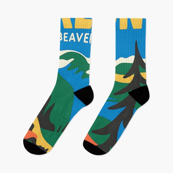 Item preview, Oregon - Beaver State - Vintage travel poster in the style of Fernand Léger designed and sold by PrintableTravel.
