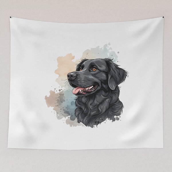 Item preview, Black Golden Retriever Portrait – Watercolor Style Dog Illustration designed and sold by Karolina’s Cozy Creations.