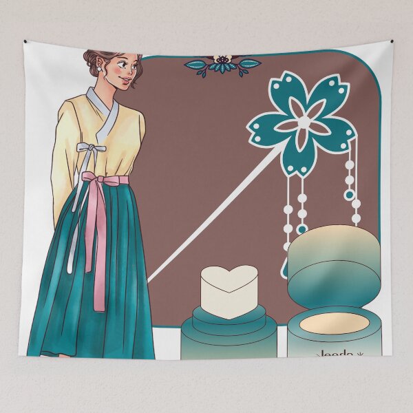 Item preview, Elegant Hanbok & Floral Makeup Art designed and sold by Kanniax.