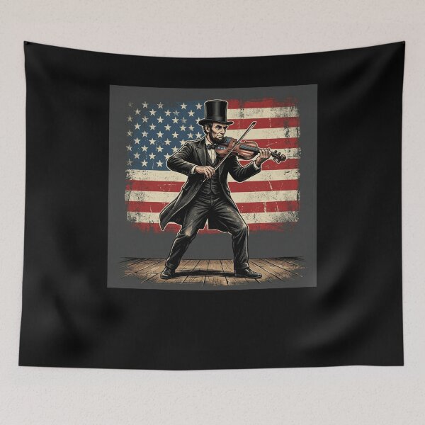 Item preview, Abe Lincoln Fiddler National Flag Vintage Design designed and sold by snowry.