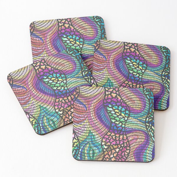 Item preview, Wilhelmina - Hand Drawn Geometric ASMR Stream Mosaic Pattern designed and sold by AJPrettyObscene.