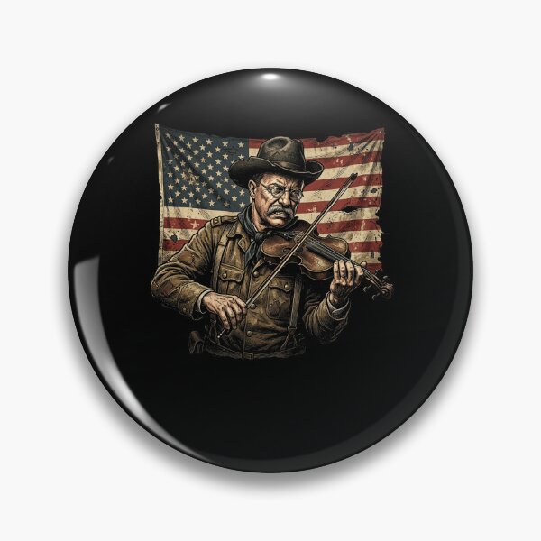 Item preview, Theodore Roosevelt Fiddler US Flag Patriot designed and sold by snowry.