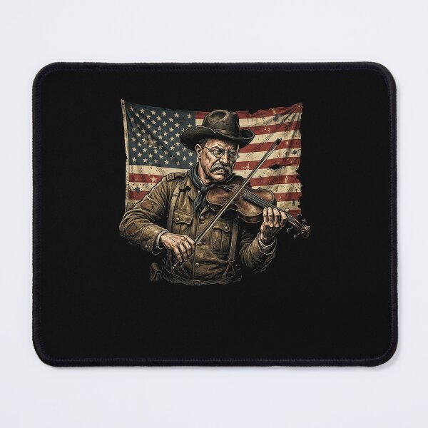 Item preview, Theodore Roosevelt Fiddler US Flag Patriot designed and sold by snowry.