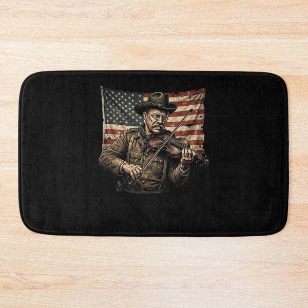 Item preview, Theodore Roosevelt Fiddler US Flag Patriot designed and sold by snowry.