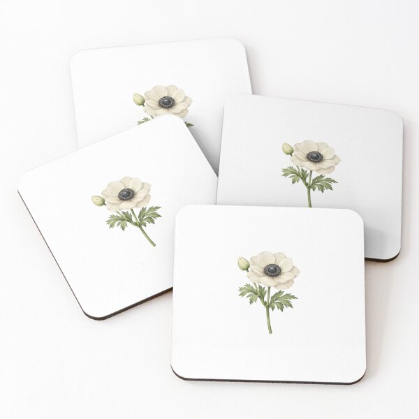 Item preview, Single Anemone Study – Vintage Botanical Illustration designed and sold by Joyfulfabric.