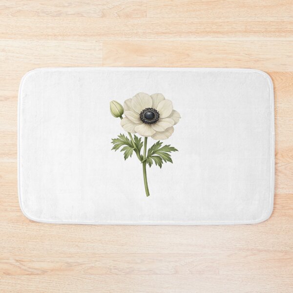 Item preview, Single Anemone Study – Vintage Botanical Illustration designed and sold by Joyfulfabric.