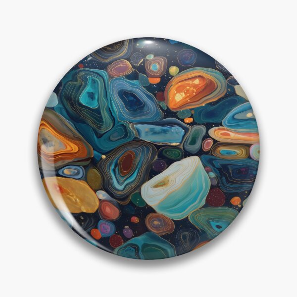 Item preview, Luxury Gold Agate Mineral Abstract Art designed and sold by LuminousFoundry.