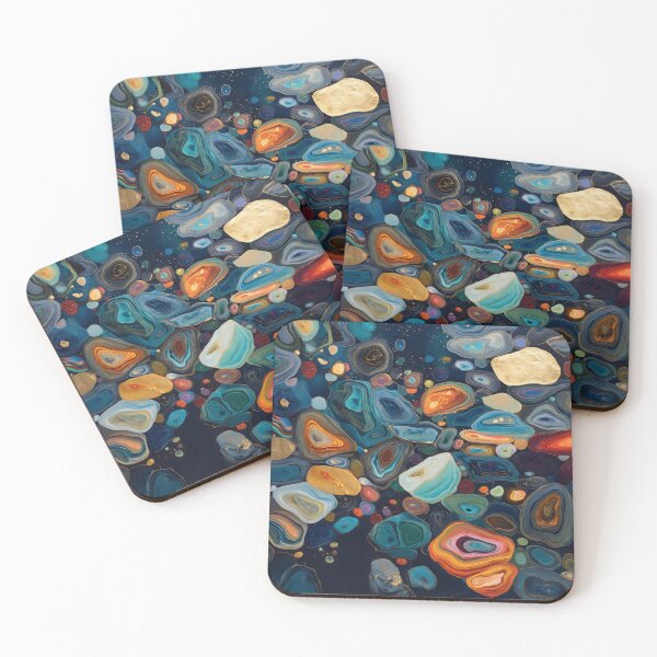Item preview, Luxury Gold Agate Mineral Abstract Art designed and sold by LuminousFoundry.