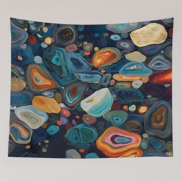 Item preview, Luxury Gold Agate Mineral Abstract Art designed and sold by LuminousFoundry.