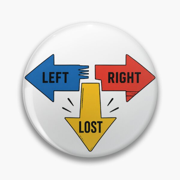 Item preview, Left Right Lost – Political Minimalist Sticker designed and sold by ZibiArt.