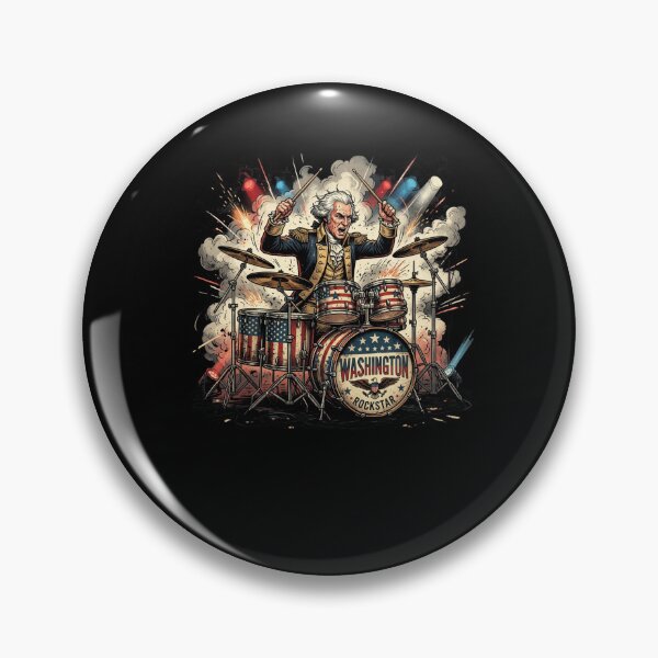 Item preview, WASHINGTON ROCKSTAR George Washington Drummer designed and sold by snowry.
