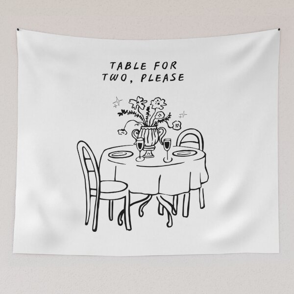 Item preview, Table For Two Please, Romantic Table Setting Art designed and sold by AkaiRoom.
