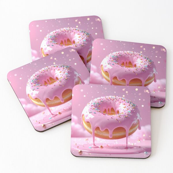 Item preview, Glossy Pink Donut Dessert Art designed and sold by BetweenForms.