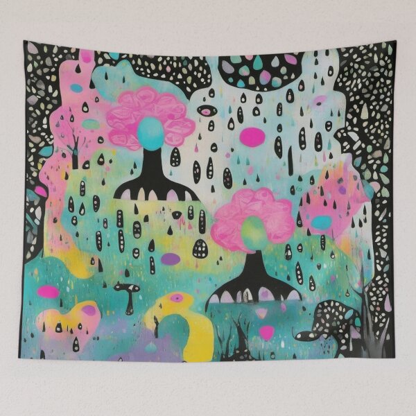 Item preview, woman with pink hair. designed and sold by SpaceArteSou.