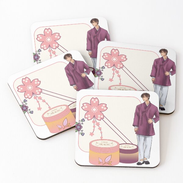 Item preview, Purple Hanbok & Peach Skincare Art designed and sold by Kanniax.