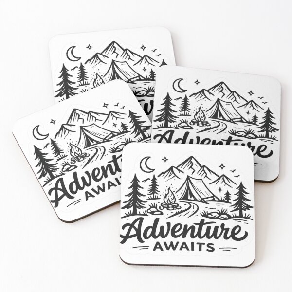 Item preview, Adventure Awaits Camping Design designed and sold by jugglingelephant.