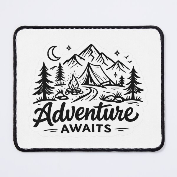 Item preview, Adventure Awaits Camping Design designed and sold by jugglingelephant.