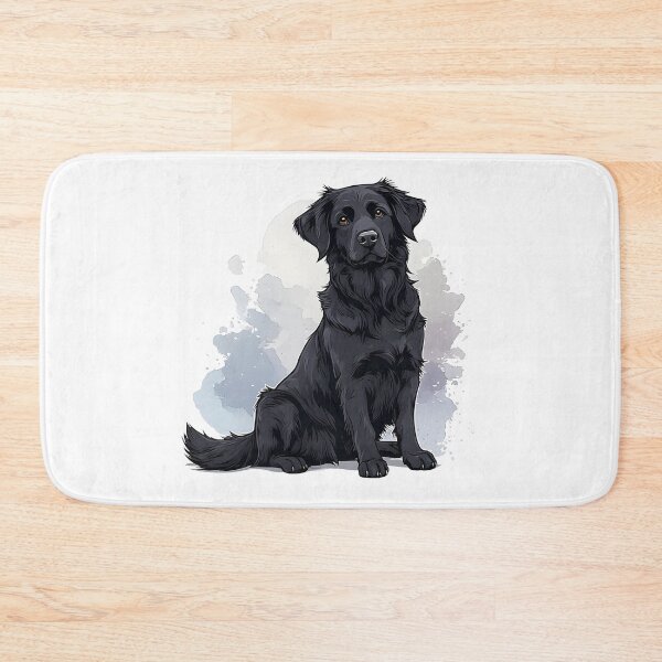 Item preview, Black Golden Retriever Sitting – Elegant Watercolor Dog Illustration designed and sold by Karolina’s Cozy Creations.