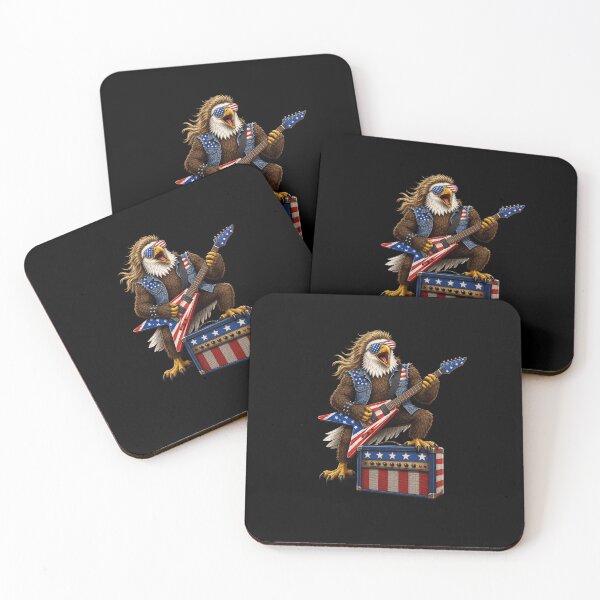Item preview, Rocking Raptor Patriotic Electric Guitar Art designed and sold by snowry.