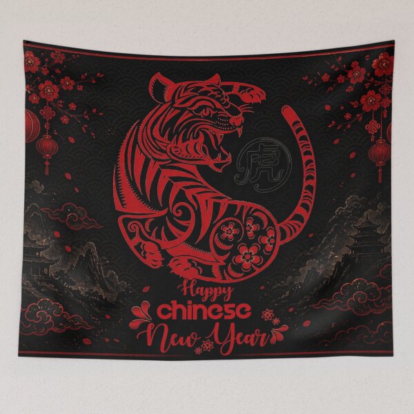 Item preview, Happy Chinese New Year Tiger Blessing designed and sold by Fei Long Design Hub.