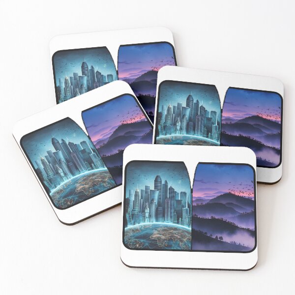 Item preview, The Digital Divide: Global City and Misty Mountains designed and sold by Daniela`s shop.