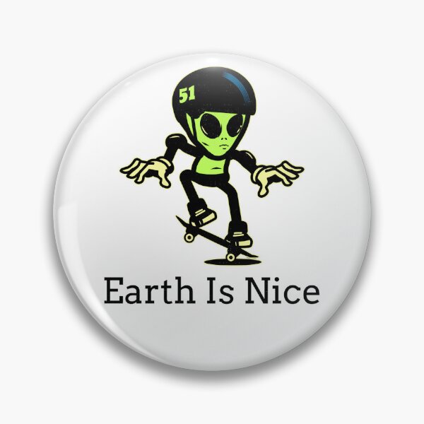 Item preview, Earth Is Nice — Alien Skate Vibes T-Shirt designed and sold by SQUEEZIN.