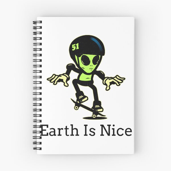 Item preview, Earth Is Nice — Alien Skate Vibes T-Shirt designed and sold by SQUEEZIN.