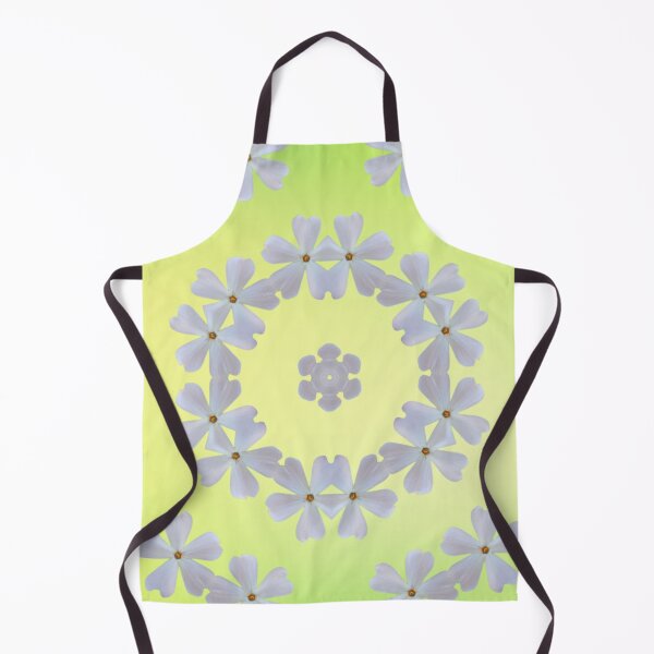 Aperçu de l'œuvre White Phlox Floral Pattern – Fresh Green Botanical Design créée et vendue par SilentBloomLab.