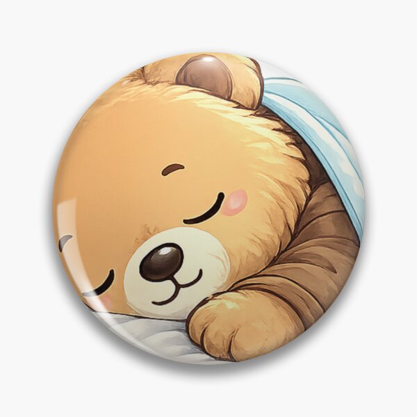 Item preview, Sleepy Bear Cute Kawaii Teddy Bear Nap Mode Cozy Sticker designed and sold by Cute-Corne.
