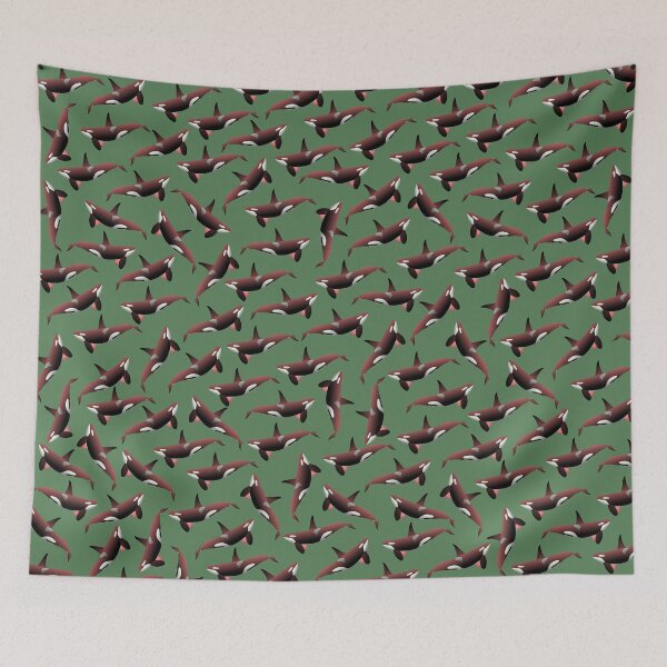Item preview, Orca Pattern Ocean Whale Seamless Design designed and sold by DesignsVault.