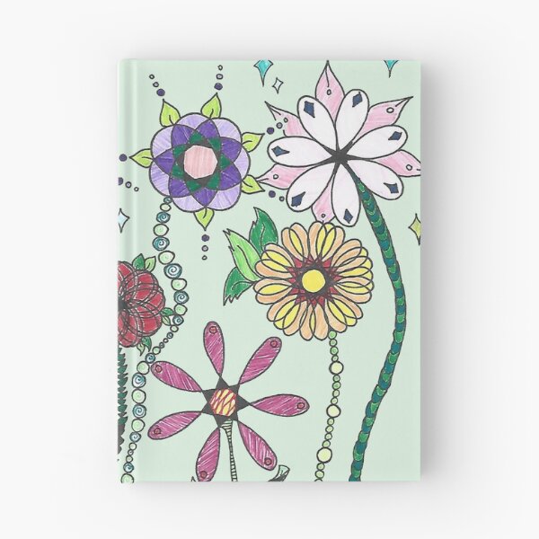 Item preview, Geometric Meadow - Hand Drawn and Spirograph Flowers designed and sold by AJPrettyObscene.