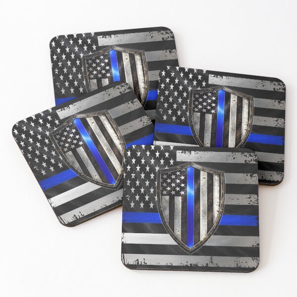 Item preview, Thin Blue Line American Shield Badge Design  designed and sold by artistwill.