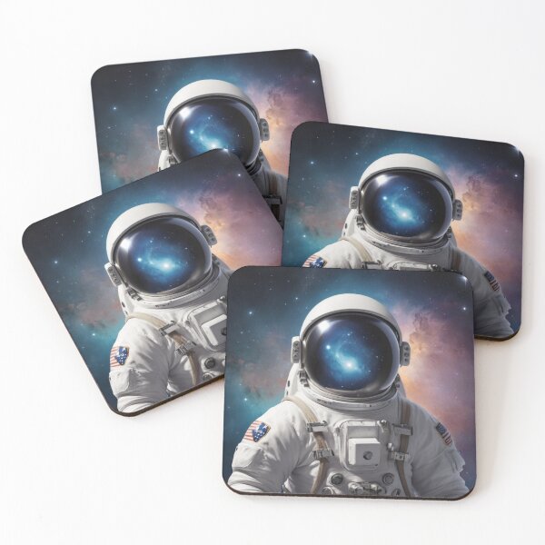 Item preview, Cosmic American Astronaut with Galaxy Helmet designed and sold by GenesisArtis.