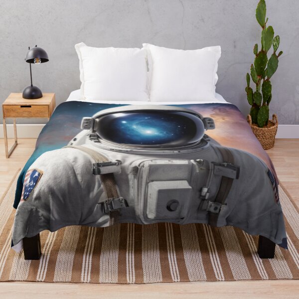 Item preview, Cosmic American Astronaut with Galaxy Helmet designed and sold by GenesisArtis.