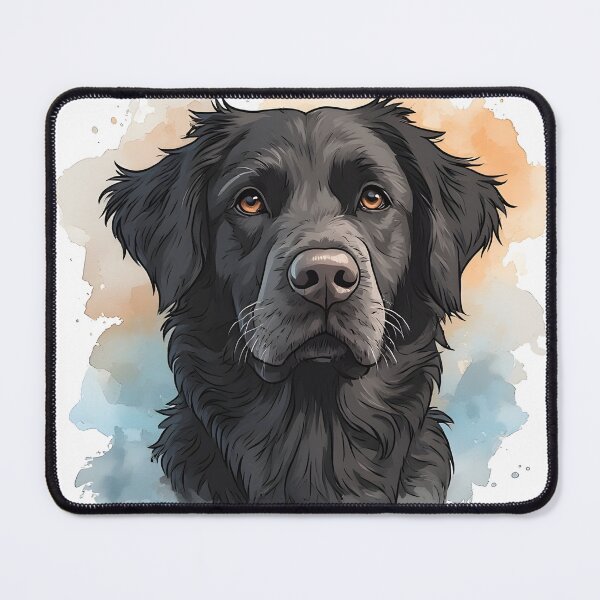 Item preview, Black Golden Retriever Close-Up – Watercolor Dog Portrait Illustration designed and sold by Karolina’s Cozy Creations.