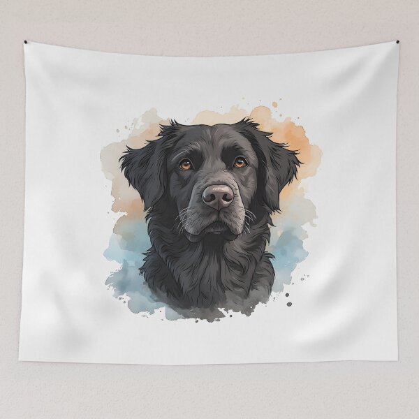 Item preview, Black Golden Retriever Close-Up – Watercolor Dog Portrait Illustration designed and sold by Karolina’s Cozy Creations.