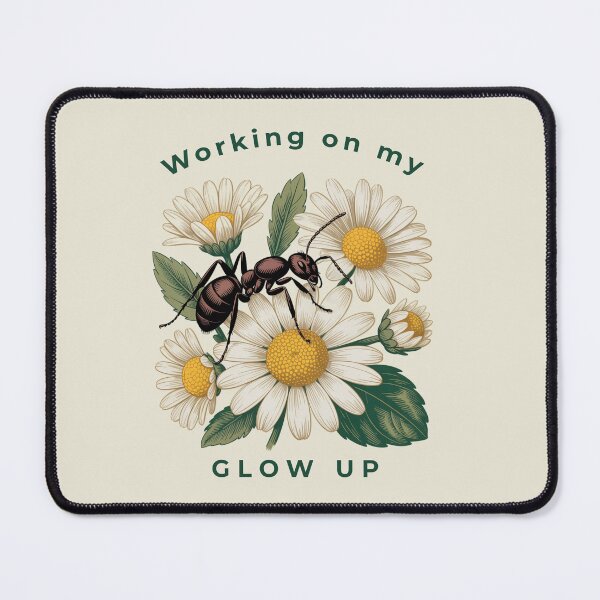Item preview, Working On My Glow Up Vintage Ant Daisy Botanical Art designed and sold by AlexandraSand.