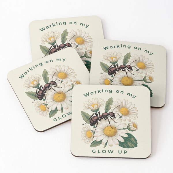 Item preview, Working On My Glow Up Vintage Ant Daisy Botanical Art designed and sold by AlexandraSand.