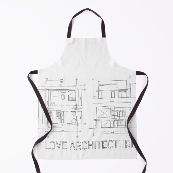 Item preview, Architecture Blueprint Style I Love Architecture Sticker designed and sold by Modefissi.