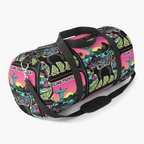 Item preview, "Feline Tropicalia" Neon Rio de Janeiro Black Cat Travel Art designed and sold by Cipher & Soul.