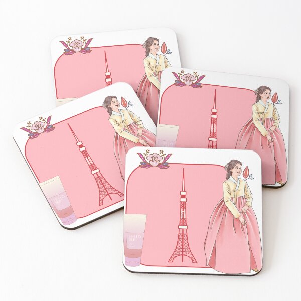 Item preview, Pink Hanbok & Hello Sun Sunscreen Art designed and sold by Kanniax.