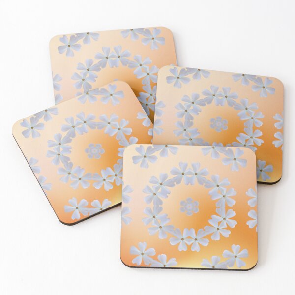 Item preview, White Phlox Floral Pattern – Warm Sunset Botanical Design designed and sold by SilentBloomLab.