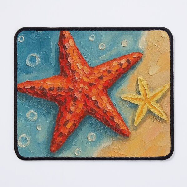 Item preview, Starfish on Sandy Shore Coastal Painting designed and sold by VishuShier.
