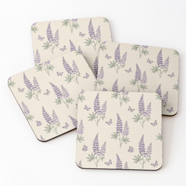 Item preview, Vintage Lupine Butterfly Botanical Pattern designed and sold by MythicCotton.